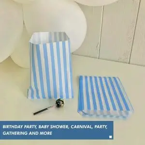 Stripe Candy Paper Bags 10 x 14